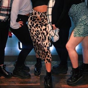 Cheetah Print Midi Skirt